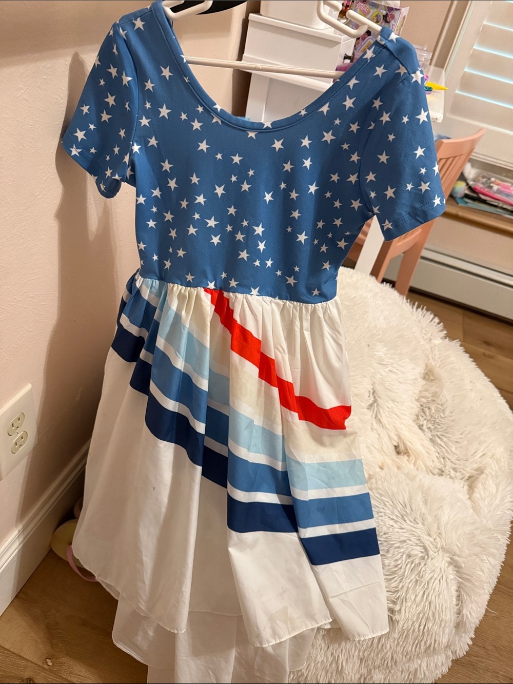 Girls Star-Print 4th July Dress
